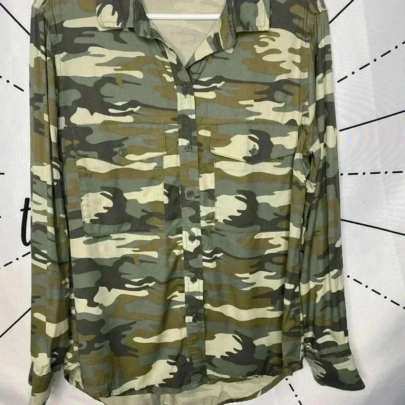 Sanctuary Camo Patchwork Military Button Down Shirt - Picture 5 of 8